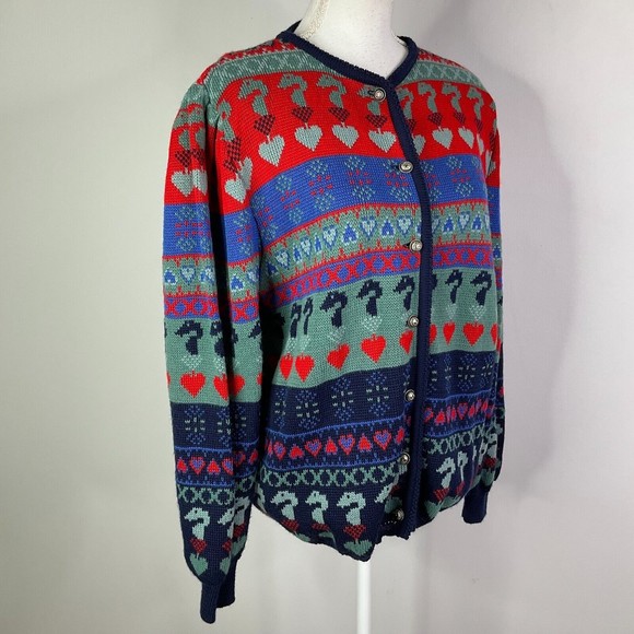 Vintage Elegance Seiler Sweater Womens Cardigan Wool Blend Heavy Knit Large? - Picture 5 of 12